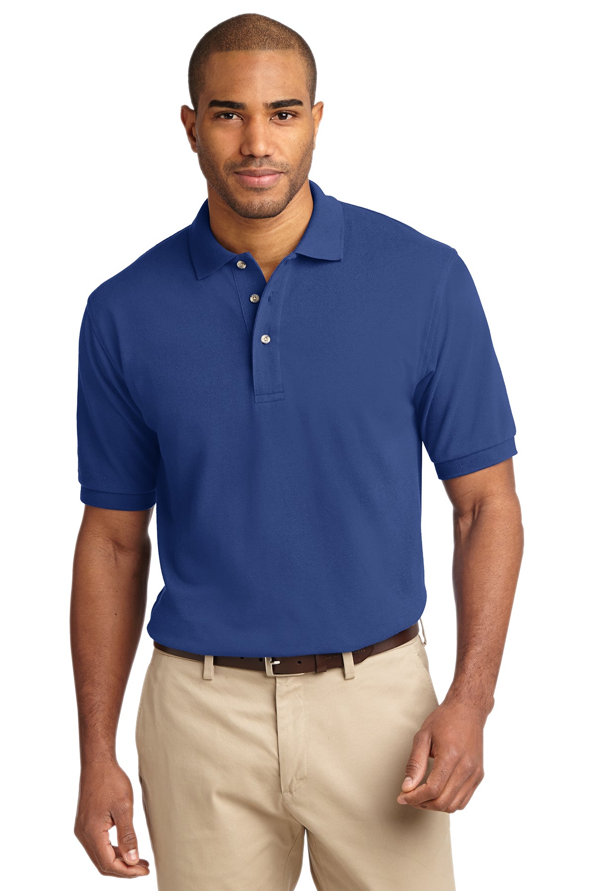 tall heavyweight cotton pique polo tlk420 royal