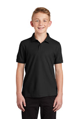 youth core classic pique polo deep black