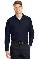 long sleeve industrial work shirt navy