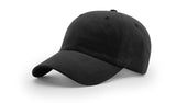 richardson dad hat garment washed twill cap black