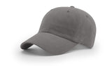 richardson dad hat garment washed twill cap charcoal