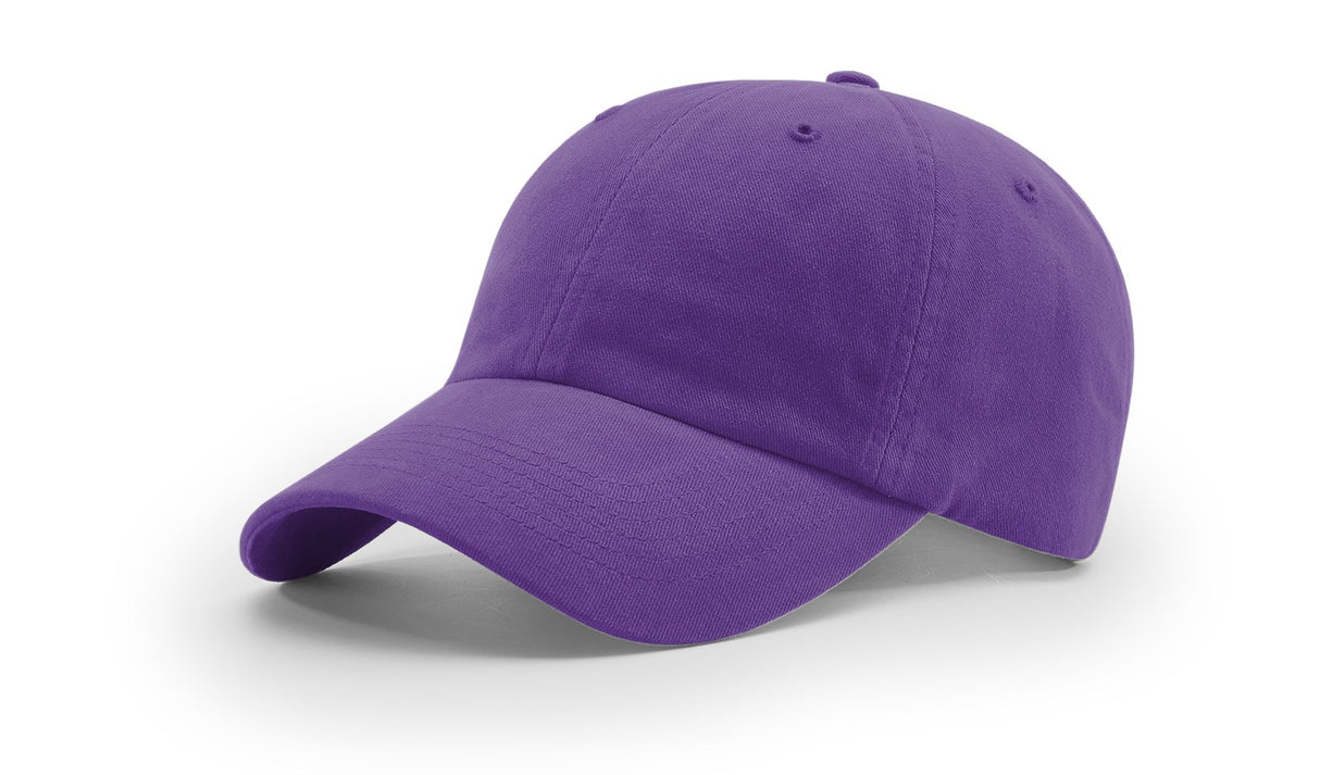 richardson dad hat garment washed twill cap purple