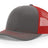 richardson snapback hats trucker cap charcoal red