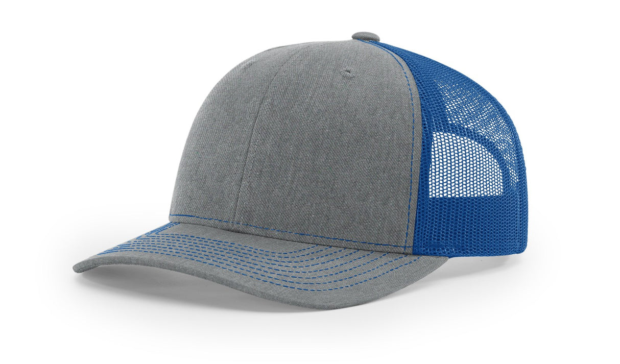 richardson snapback hats trucker cap heather grey royal