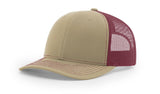 richardson snapback hats trucker cap khaki burgundy