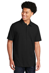 posicharge tri blend wicking polo black triad solid