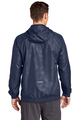 embossed hooded wind jacket true navy true navy