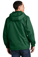 hooded raglan jacket forest green