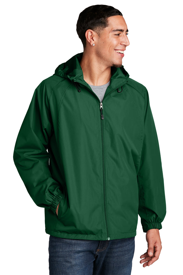 Forest Green Raglan Sport-Tek® Hooded Raglan Jacket JST73