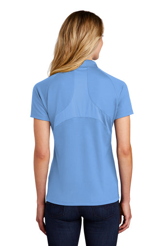 ladies dri mesh pro polo carolina blue