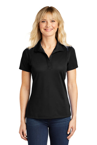 ladies micropique sport wick polo black