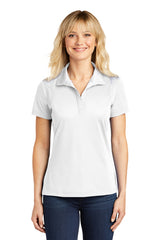 ladies micropique sport wick polo white