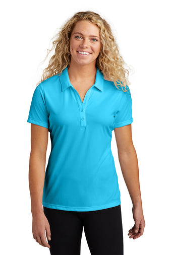 ladies posicharge competitor polo atomic blue