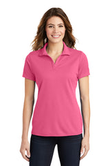 ladies posicharge racermesh polo bright pink