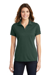 ladies posicharge racermesh polo dark forest green