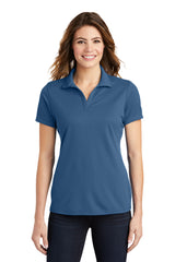 ladies posicharge racermesh polo dawn blue