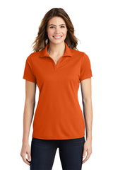 ladies posicharge racermesh polo deep orange