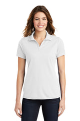 ladies posicharge racermesh polo white