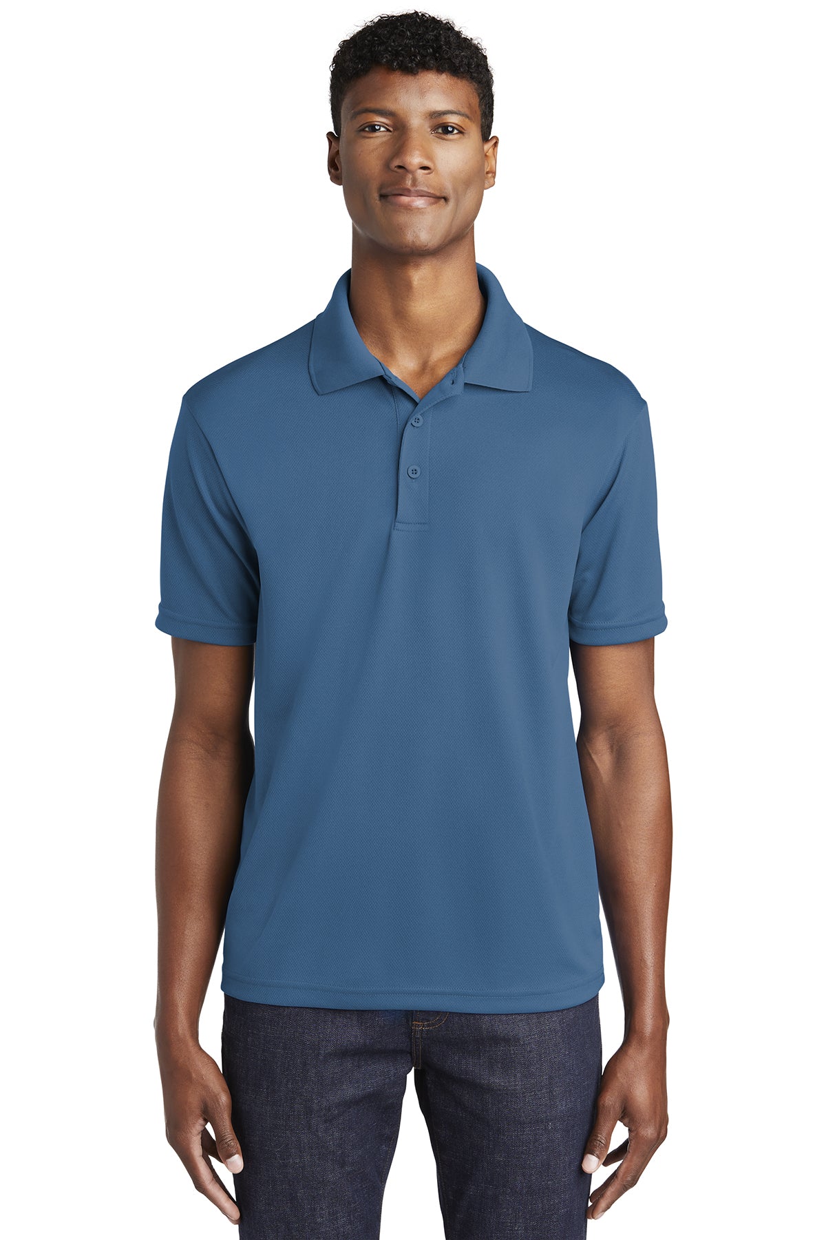 posicharge racermesh polo dawn blue