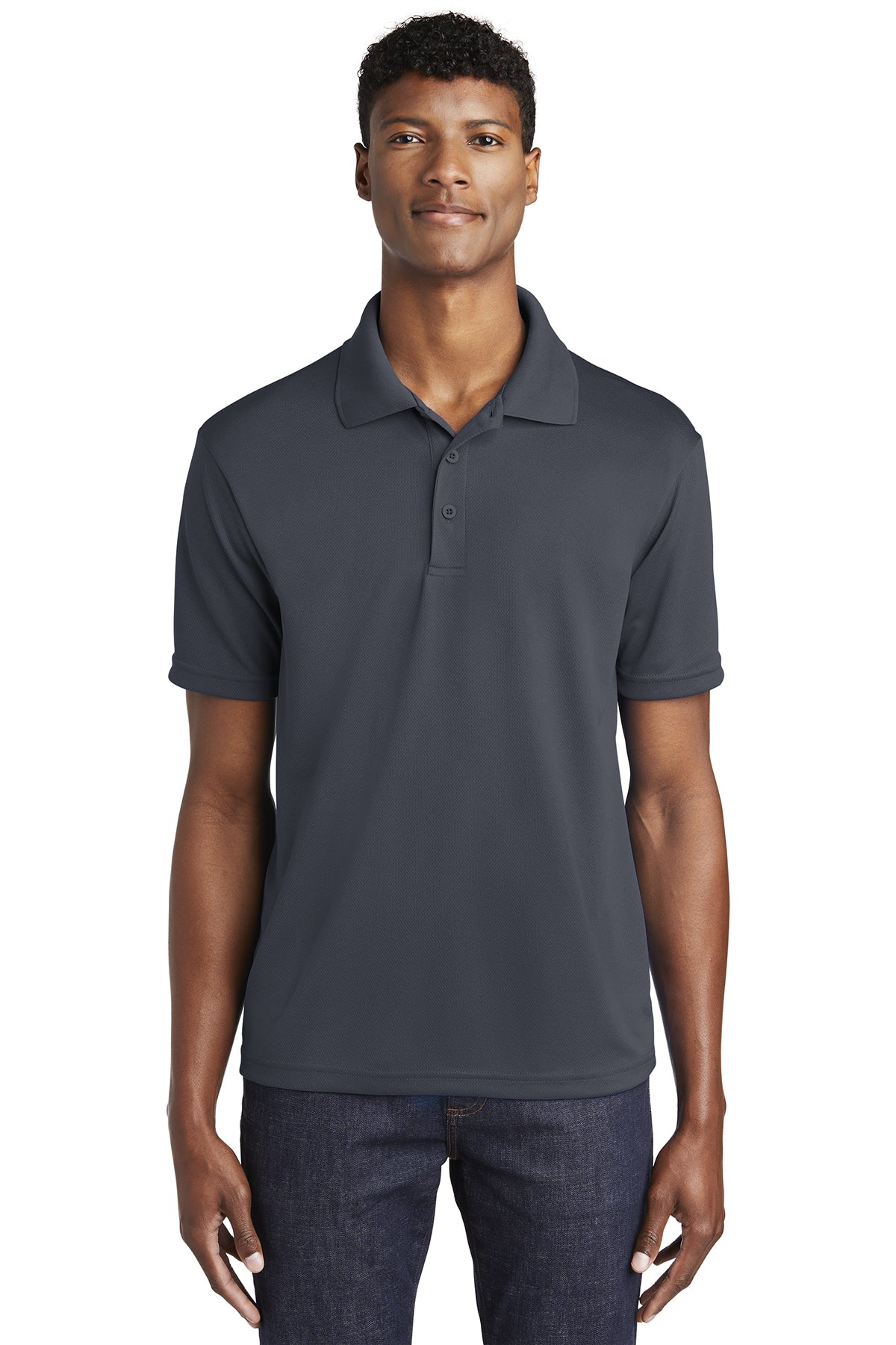 posicharge racermesh polo graphite