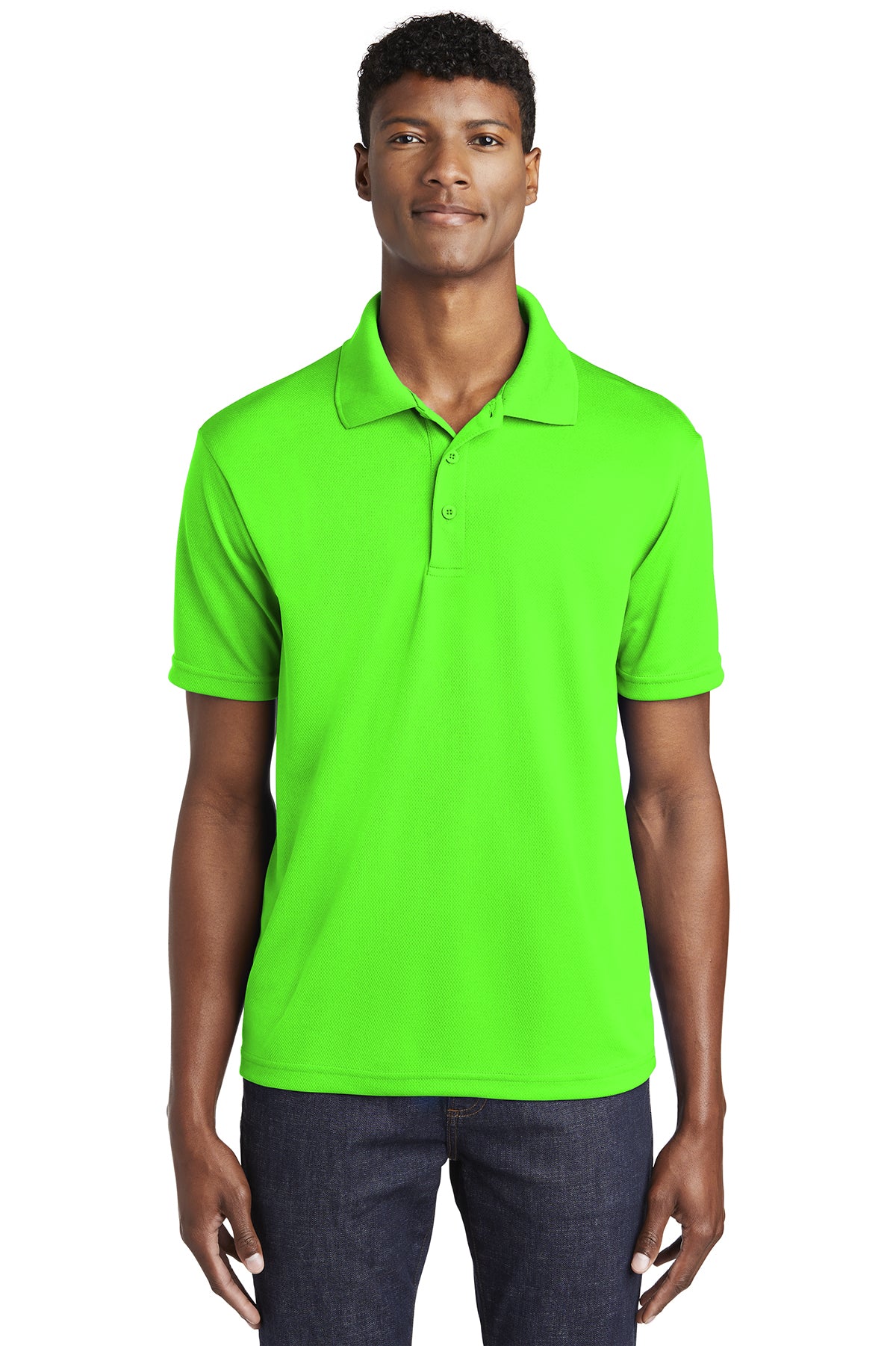 posicharge racermesh polo neon green