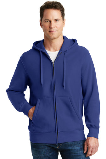 super heavyweight full zip hooded sweatshirt royal