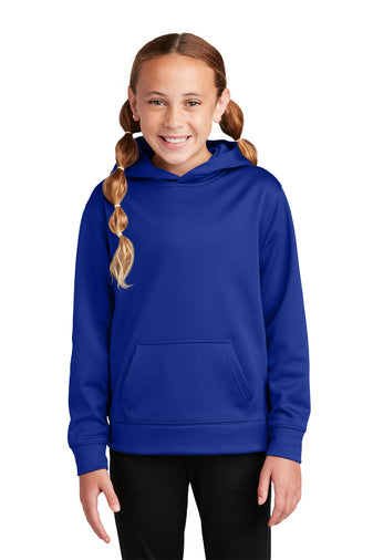 youth sport wick fleece hooded pullover true royal