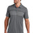 coto performance chest stripe polo dark grey