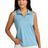 ladies coto performance sleeveless polo brilliant blue heather