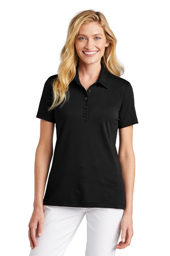 ladies oceanside solid polo black