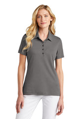 ladies oceanside solid polo quiet shade grey