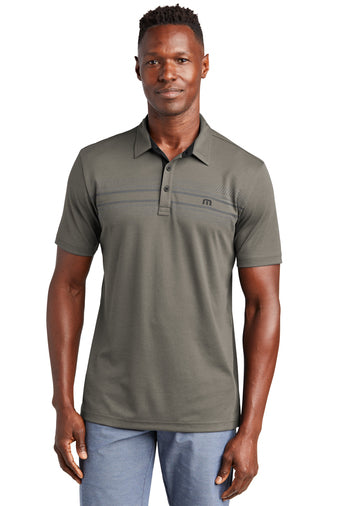 monterey chest stripe polo quiet shade grey