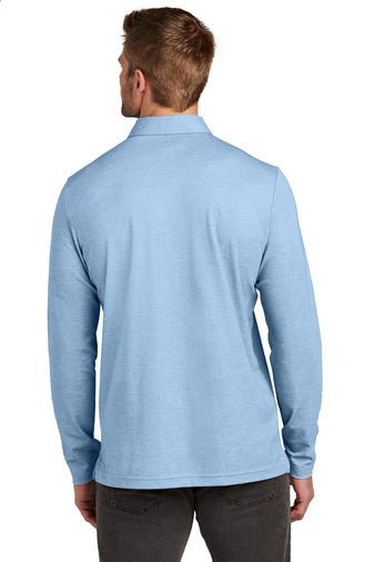 oceanside heather long sleeve polo allure heather