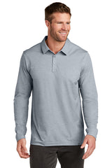 oceanside heather long sleeve polo quiet shade grey heather