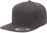 yp classics 5 panel hat snapback hat dark grey