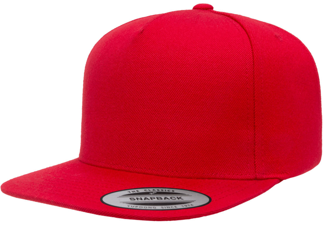 yp classics 5 panel hat snapback hat red