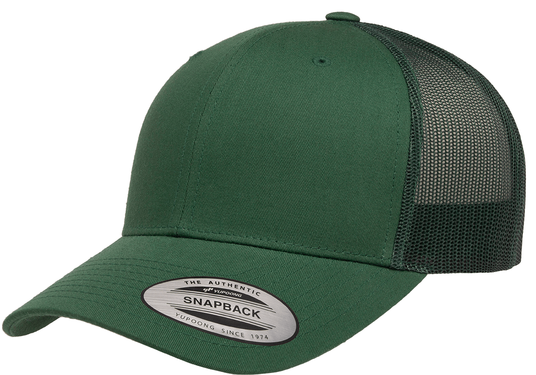 yp classics retro trucker cap evergreen