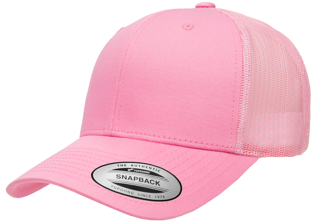 yp classics retro trucker cap pink