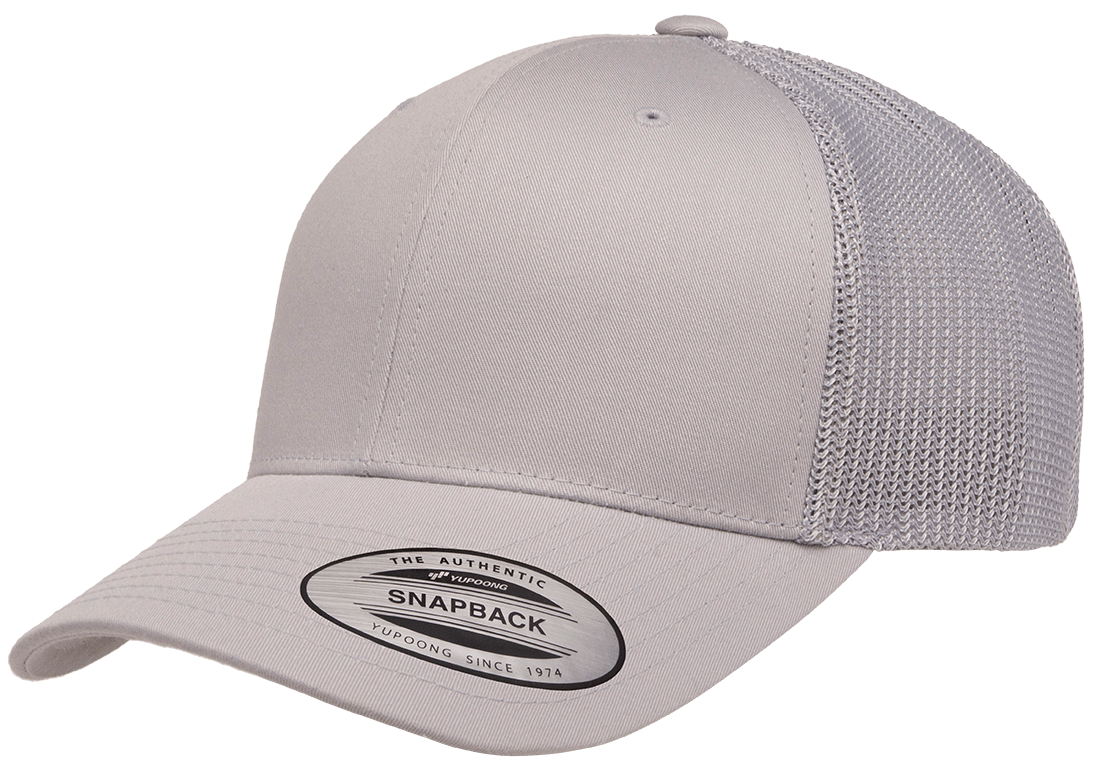 yp classics retro trucker cap silver