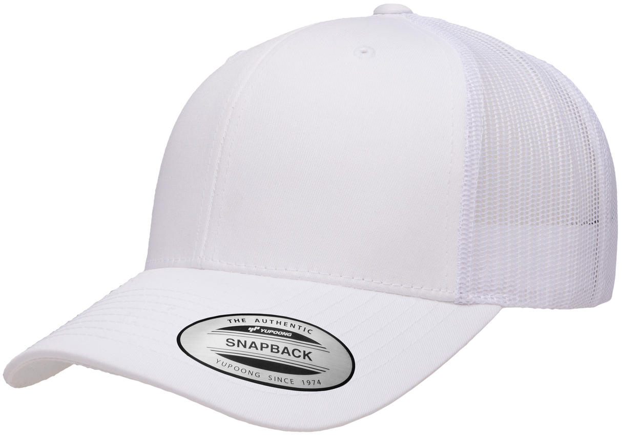 yp classics retro trucker cap white