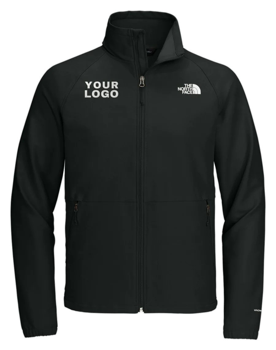 TNF Black Heather The North Face Barr Lake Soft Shell Jacket NF0A8BUD with YOUR LOGO embroidered