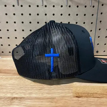 Proof photo 20 of 128: a customer logo stitched on a test hat